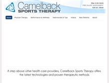 Tablet Screenshot of camelbacksportstherapy.com